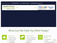 Tablet Screenshot of idahotaxservices.com